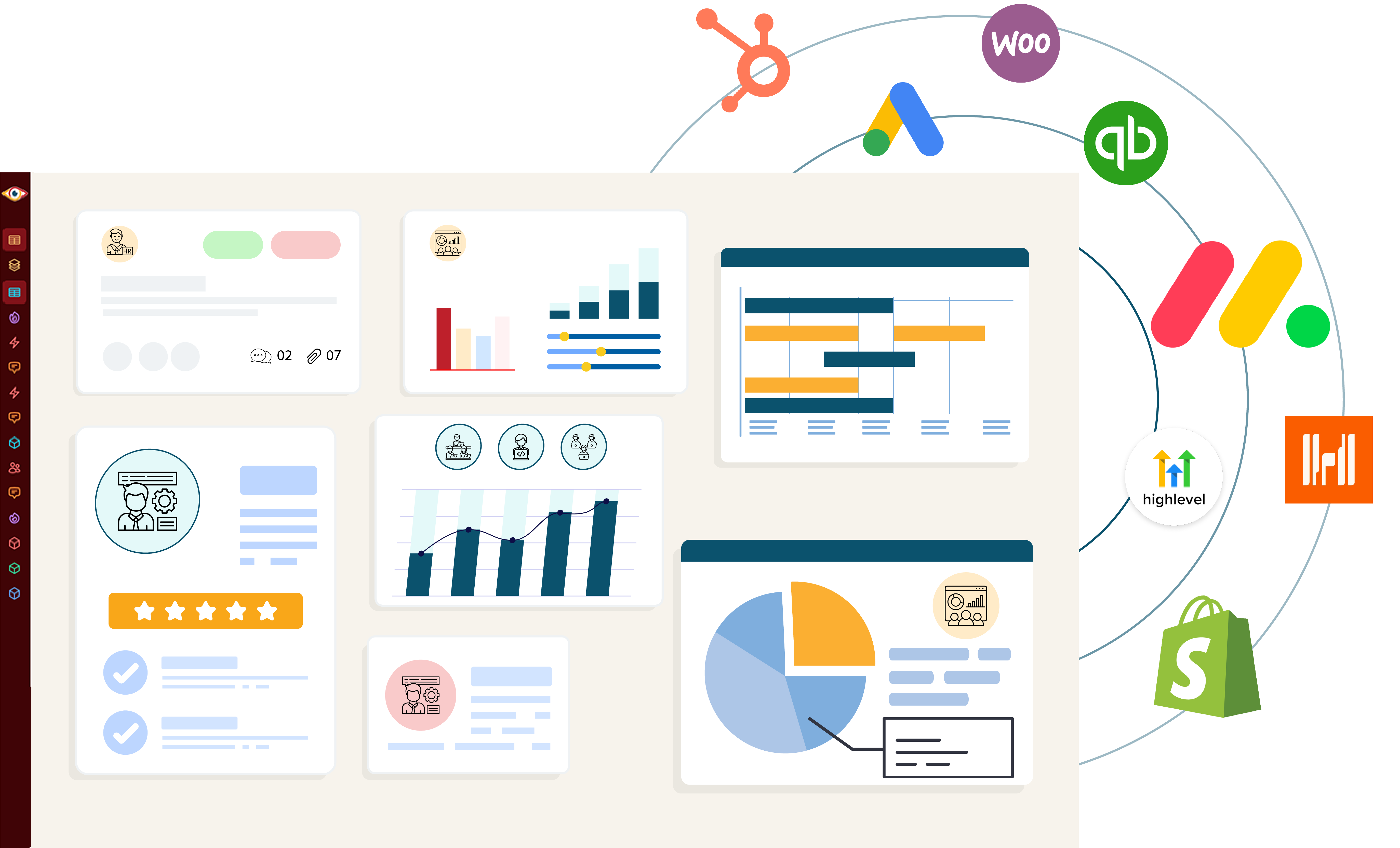 monday.com all-in-one integration dashboard