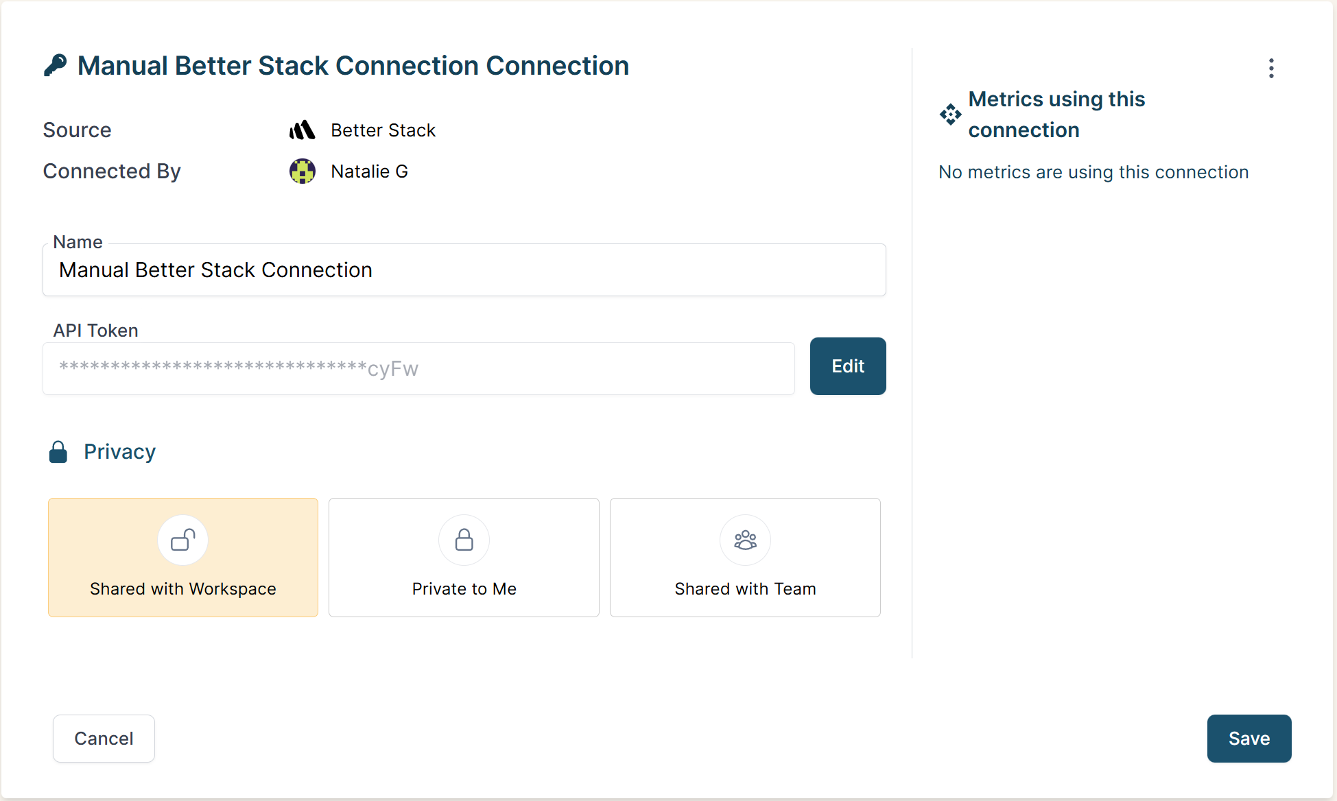 Better Stack Connection - BlinkMetrics