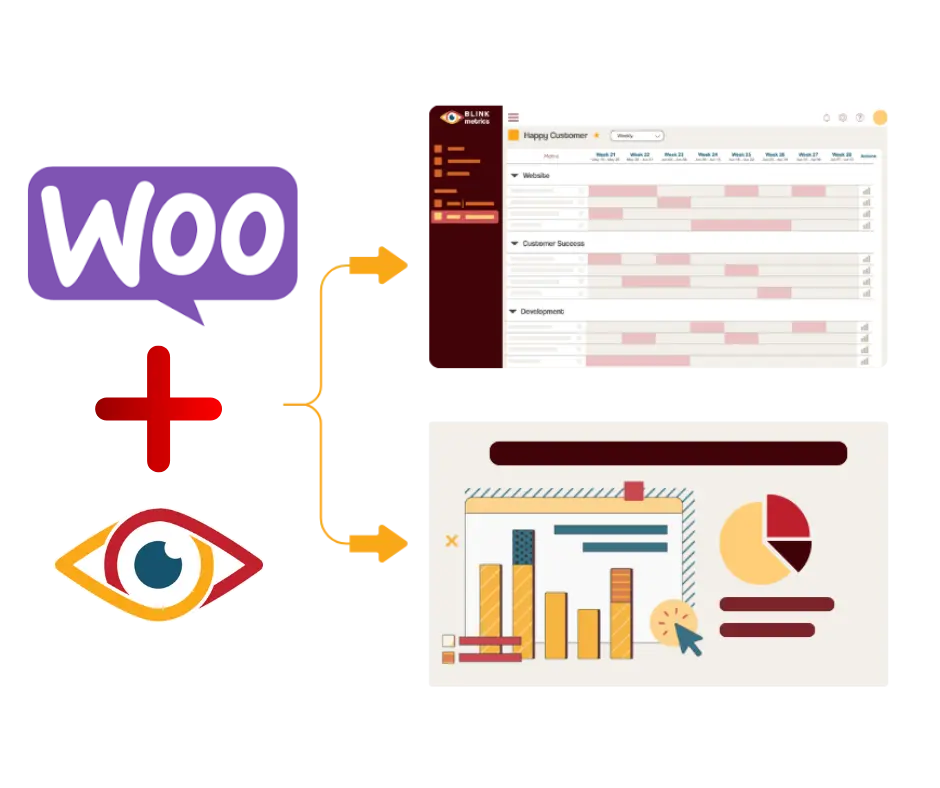 woo + blinkmetrics logo
