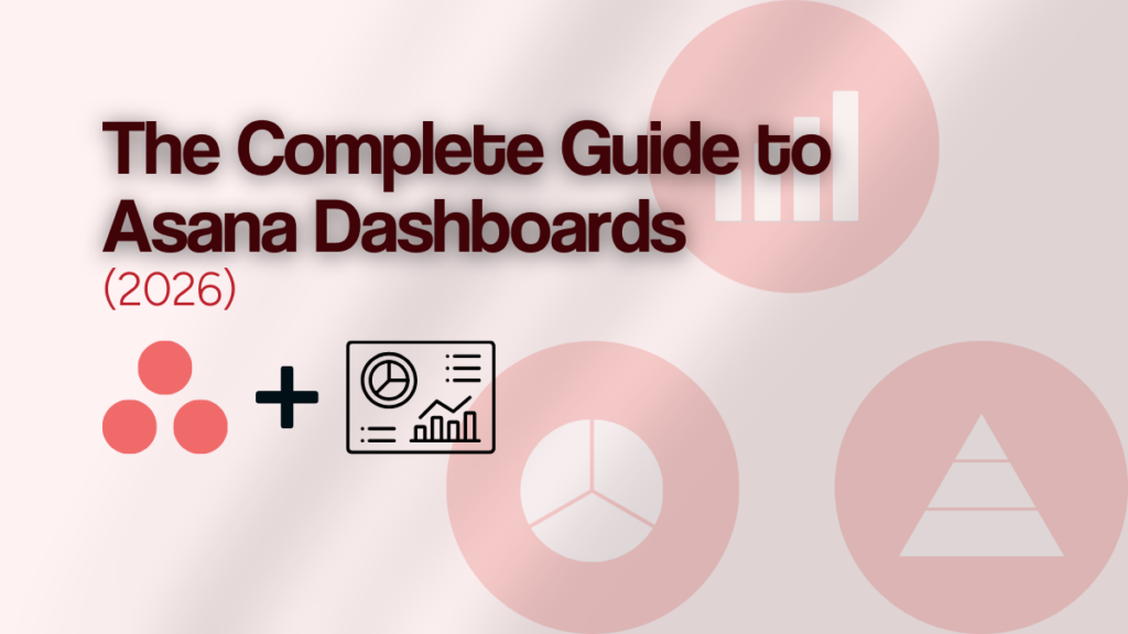 Asana logo and dashboard icon with text "The Complete Guide to Asana Dashboards (2026)"